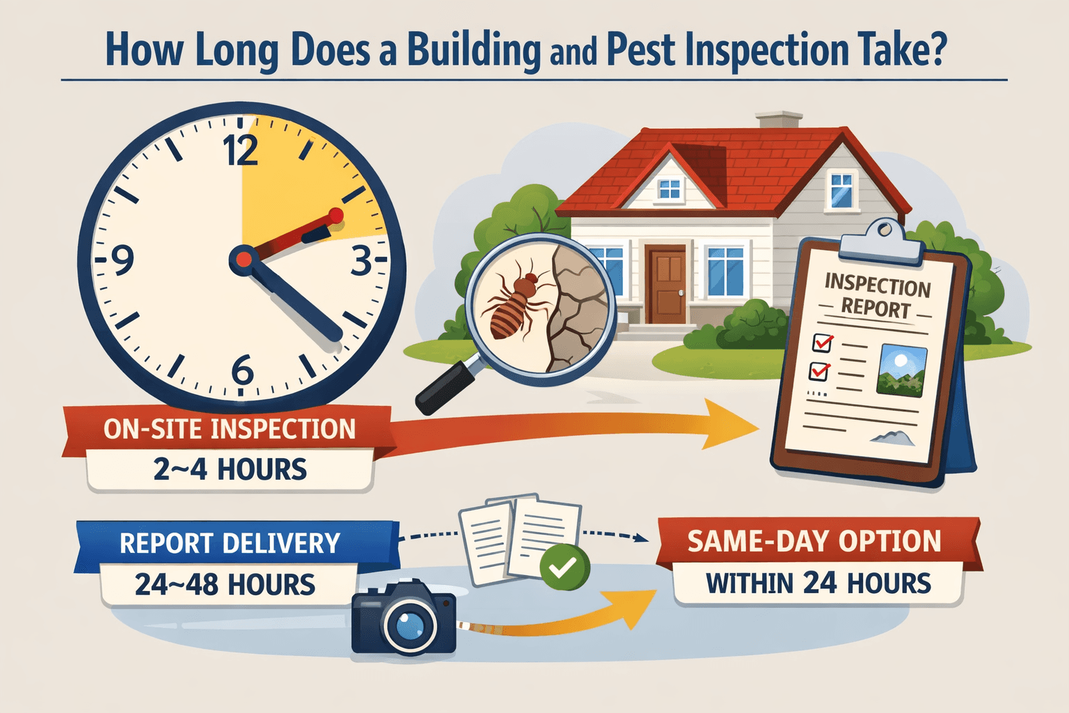 how long does building and pest inspection take